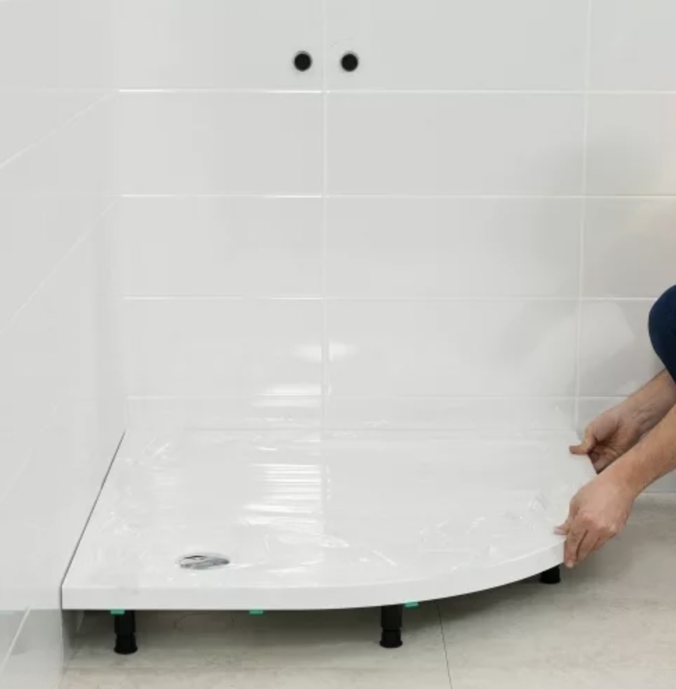 Монтаж душевого поддона Установка душевого поддона